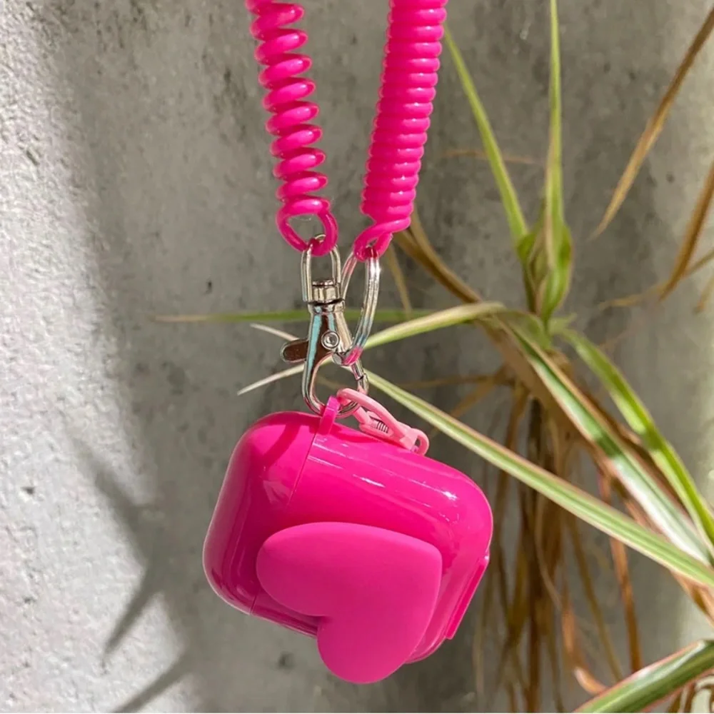 Case AirPod Rotating Dynami Whirling Soft Silicone Cover Spring Fexible Keychain